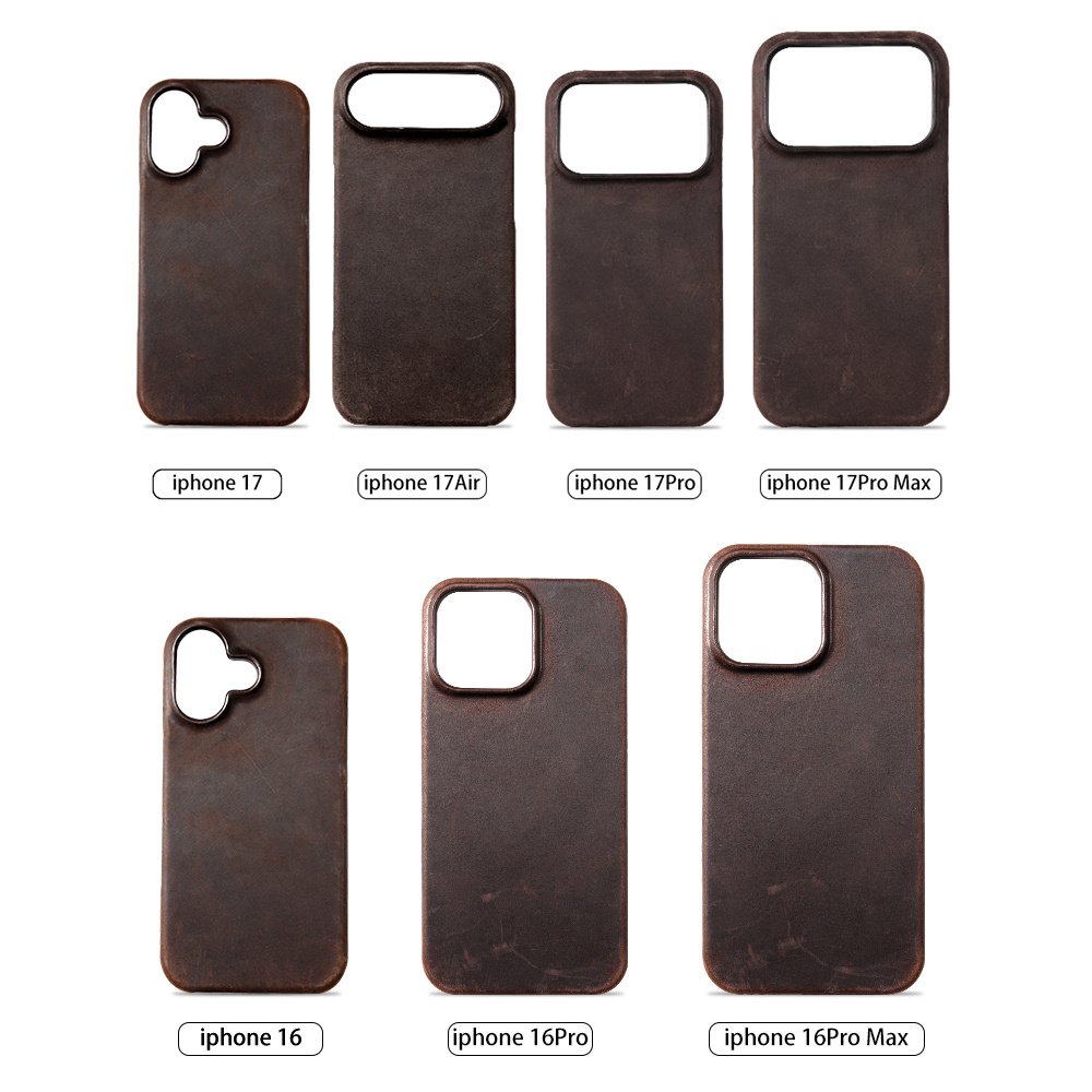 First-layer Cowhide Magnetic Protective Case For Phones - Image 5